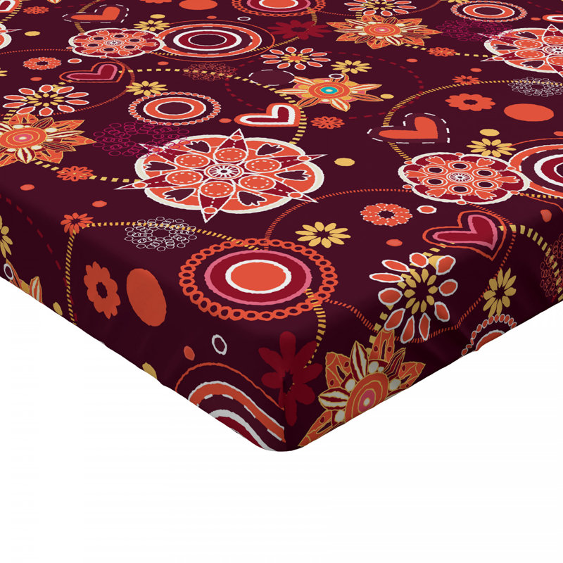 Microfiber Floral Fitted Sheet, Queen Fitted Sheet