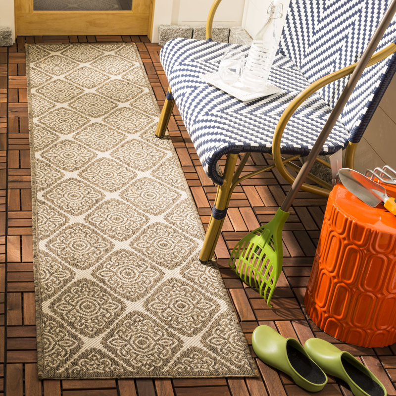 Frankee Performance Ikat Indoor/Outdoor Area Rug, Runner 2'2" x 8'
