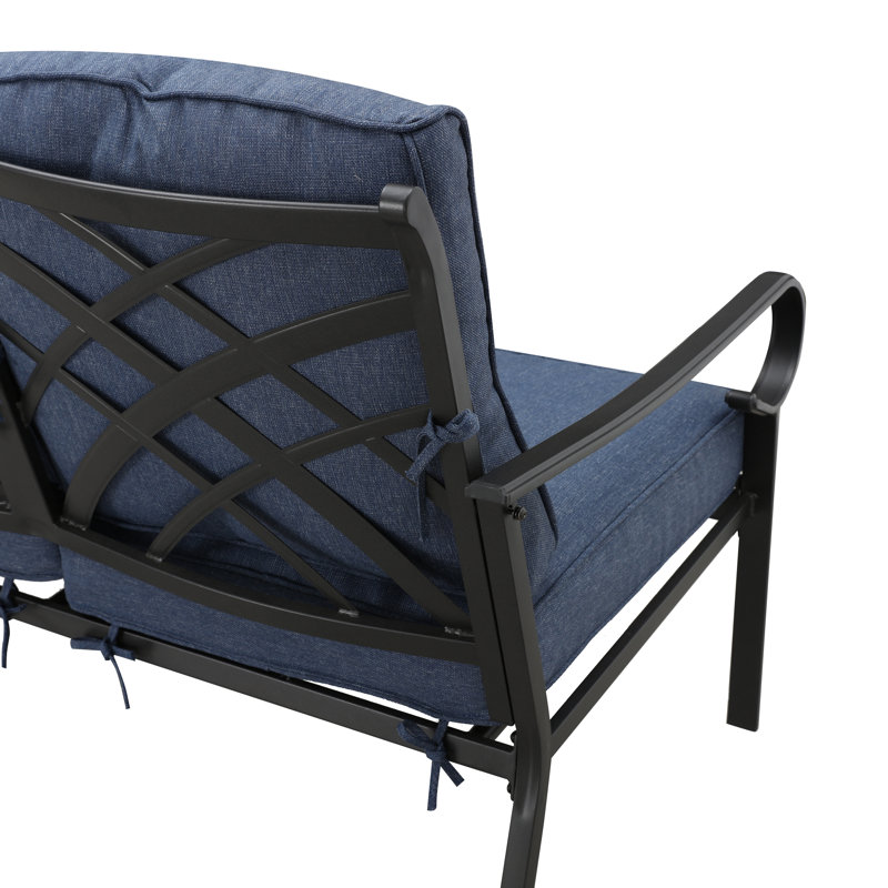 Chaise de patio avec coussins Grammer, Bleu