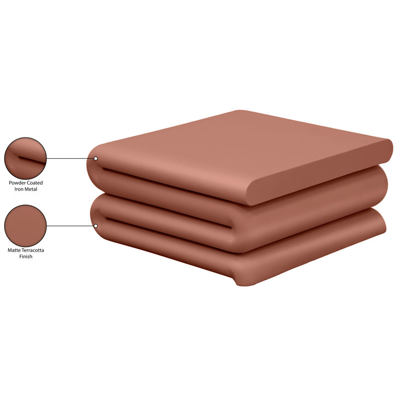 Table basse en fer Roland, Terracotta