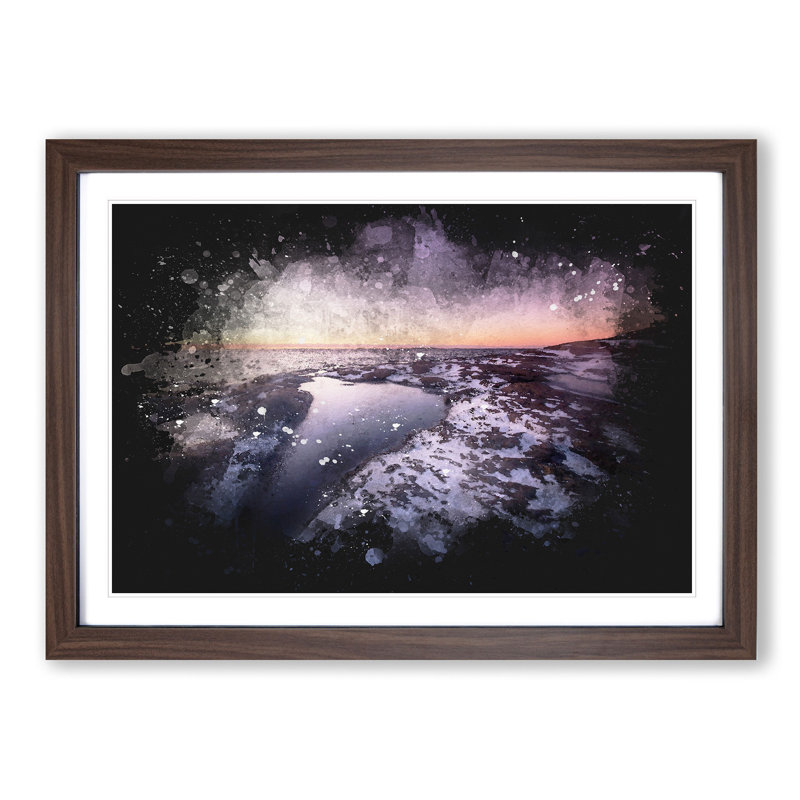 Ice Pool in Helsinki Finland - Picture Frame Graphic Art Print, 24cm H x 33cm W x 2cm D, Walnut Framed