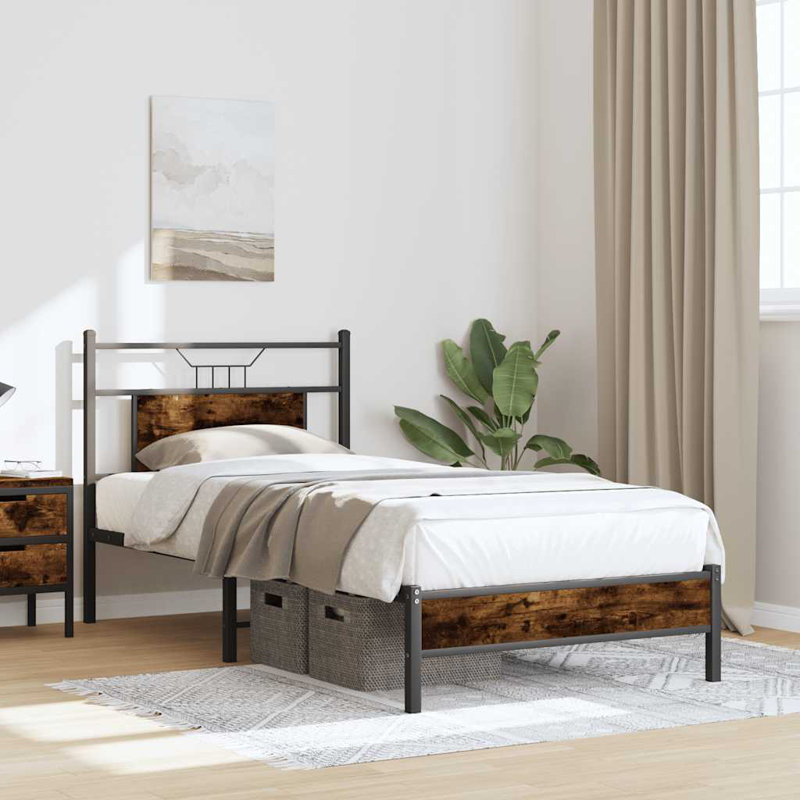 Bed, Small Single (2'6), Smoked Oak