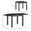 Rectangular Metal Outdoor Balcony Table - 80 cm W 160 cm D