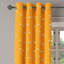 Rideau décoratif à œillets orange à 2 panneaux East Urban Home, 50 po, orange et blanc-106355451