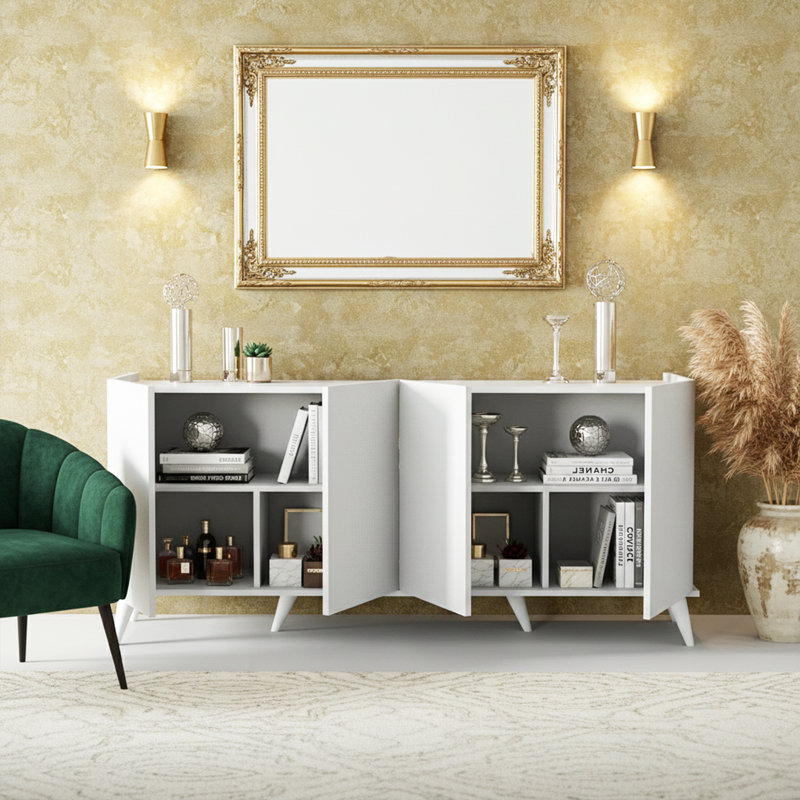 Console de divertissement moderne à 4 portes 71 po Elysian
