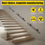 1M Wall Mounted Handrail Safety Hand Rail Non-Slip Steel Pipehandrail Indoor Outdoor Industrial Pipe Towel Rail Wrought Iron Wall Balustrade Handrail Banister Stair Railing