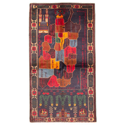 Tapis bleu marine 3 pi 6 po x 6 pi 4 po Wysocki