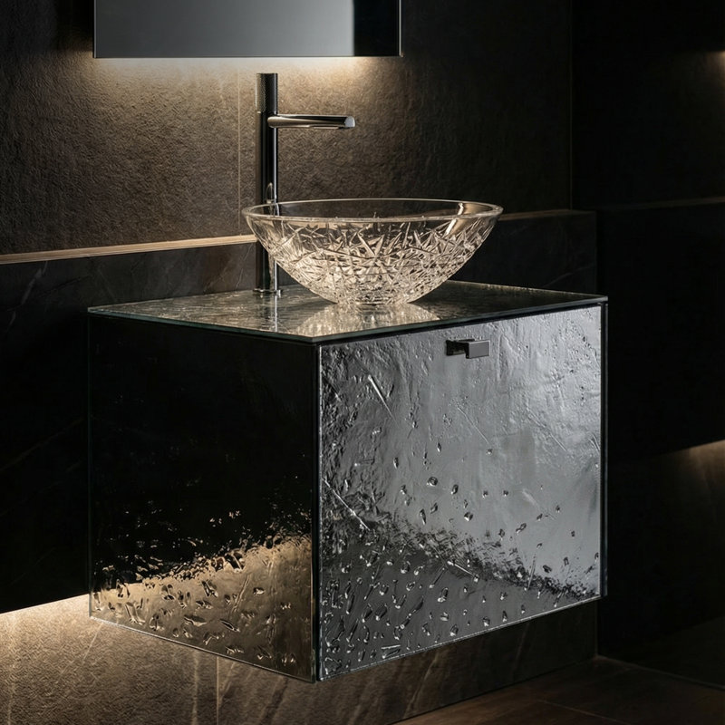 Luxury Crystal Wallmount Bathroom Vanity