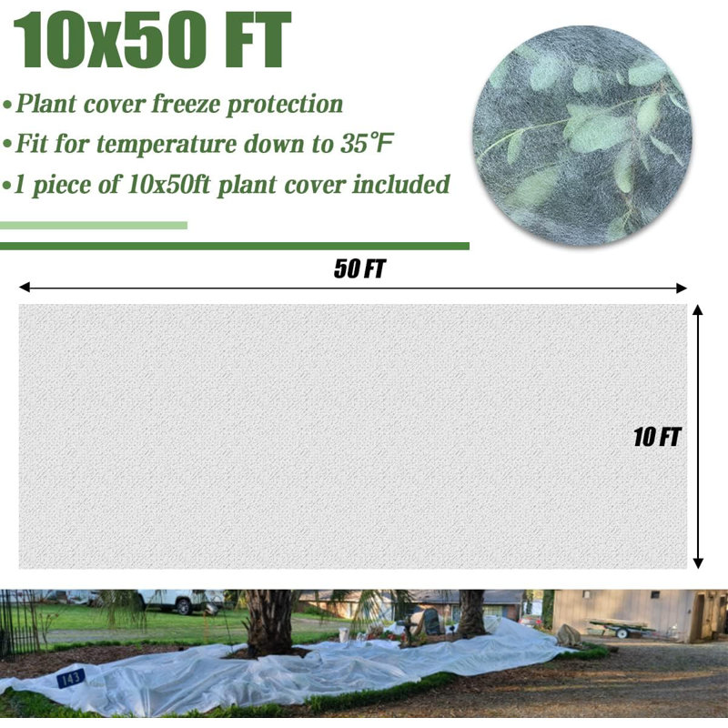 Housse flottante hivernale réutilisable, H 1 po x l 590 po x P 118 po
