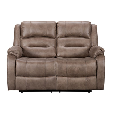 Causeuse inclinable Larissa en tissu brun caramel Palomino