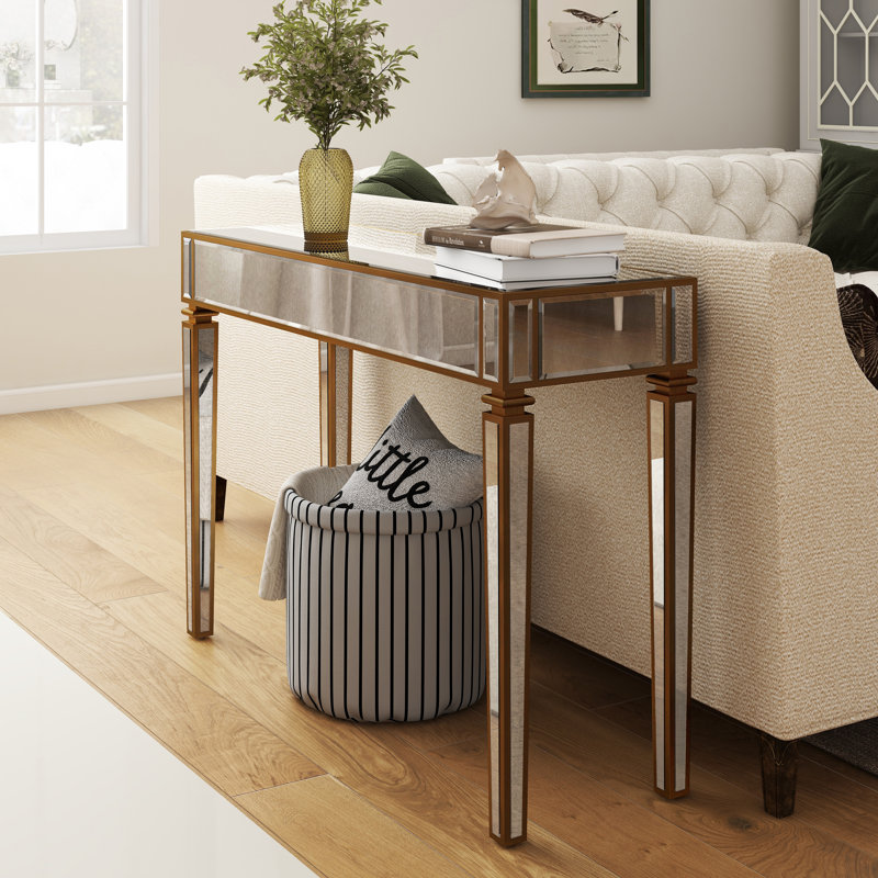 Ghita Antique Mirrored Console Table