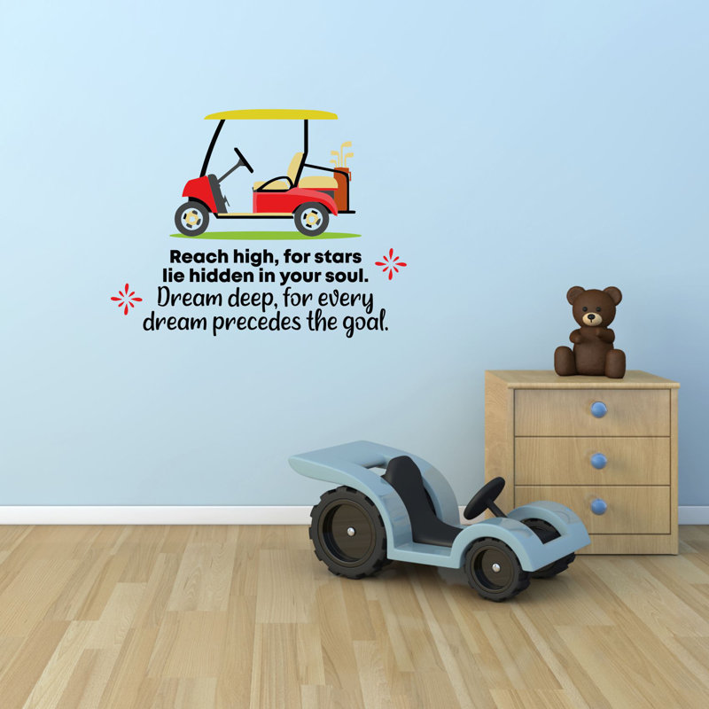 Décalcomanie murale grande voiture en vinyle REACH, H 40 po x l 40 po x P 0,05 po