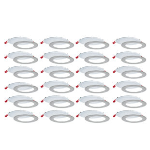 Ensemble d’éclairage encastré à profil mince 6,25 po del (Ensemble de 24)