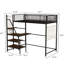 Lit mezzanine simple avec escalier allongé et usure en métal multi-fonctions-692253409