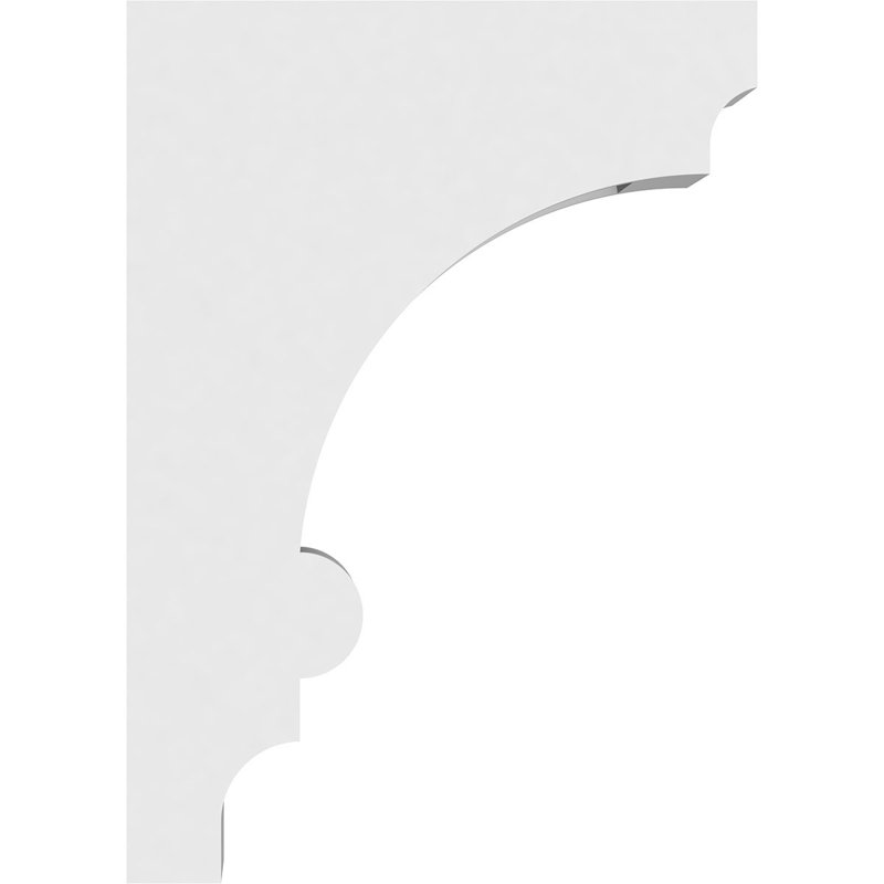 3"W x 10"D x 14"H Standard Diane Architectural Grade PVC Corbel, 14"H x 3"W x 10"D