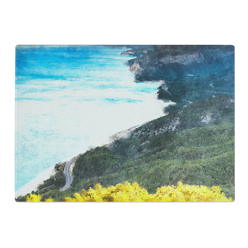 Antalya in Turkey Painting Chopping Board, 0.4cm H x 29cm W x 39cm L