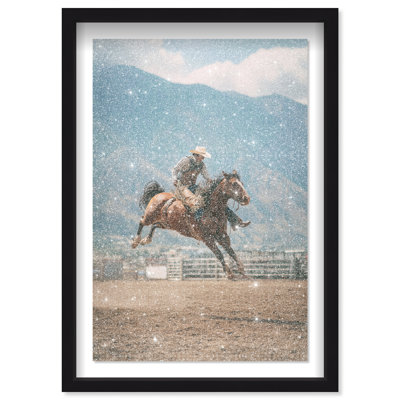 Bronc Rider Print by Oliver Gal