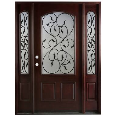 Asian Pacific Products Inc. 61.25'' x 81.5'' Glass Wood Front Entry Doors &  Reviews
