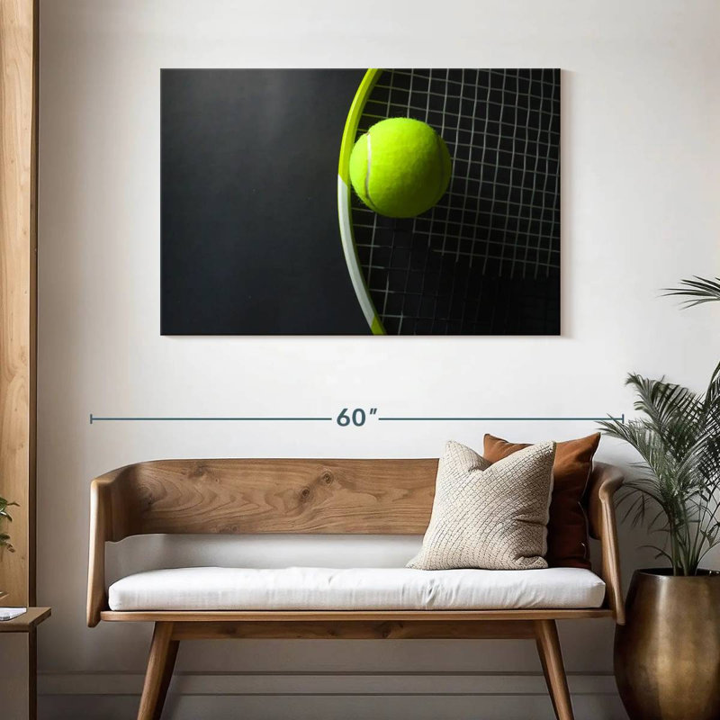 Raquette et balle de tennis vertes Sireci, H 30 po x l 45 po