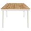 Ensemble de table de salle à manger en acacia naturel et blanc cassé-484375984
