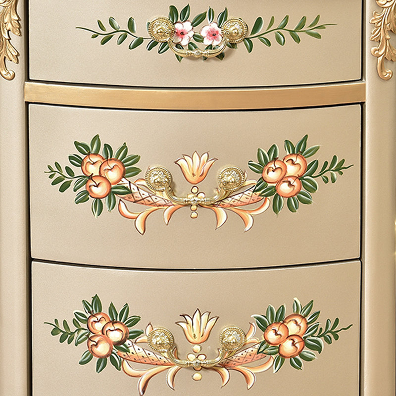 Armoire latérale américaine peinte en demi-cercle, H 34,65 po x l 47,24 po x P 14,96 po