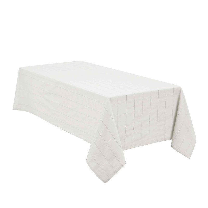 Izod Chadwick Linen Lurex Tablecloth, Cream, 84" L x 60" D