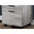 Office Rolling Storage Cabinet In Grey, With Functional Drawers And Modern Design File Capacity Grey Laminate, Printer Stand
