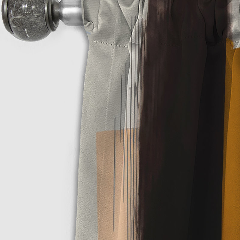 Warm Watercolor Abstract II - Abstract Curtain - Blackout Abstract Curtain - 1 Panels, 52" W x 95" L