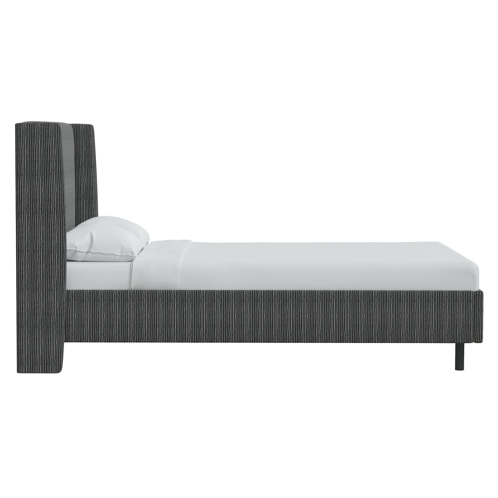 Lapa Wingback Bed, Full, Brush Stripe Ink