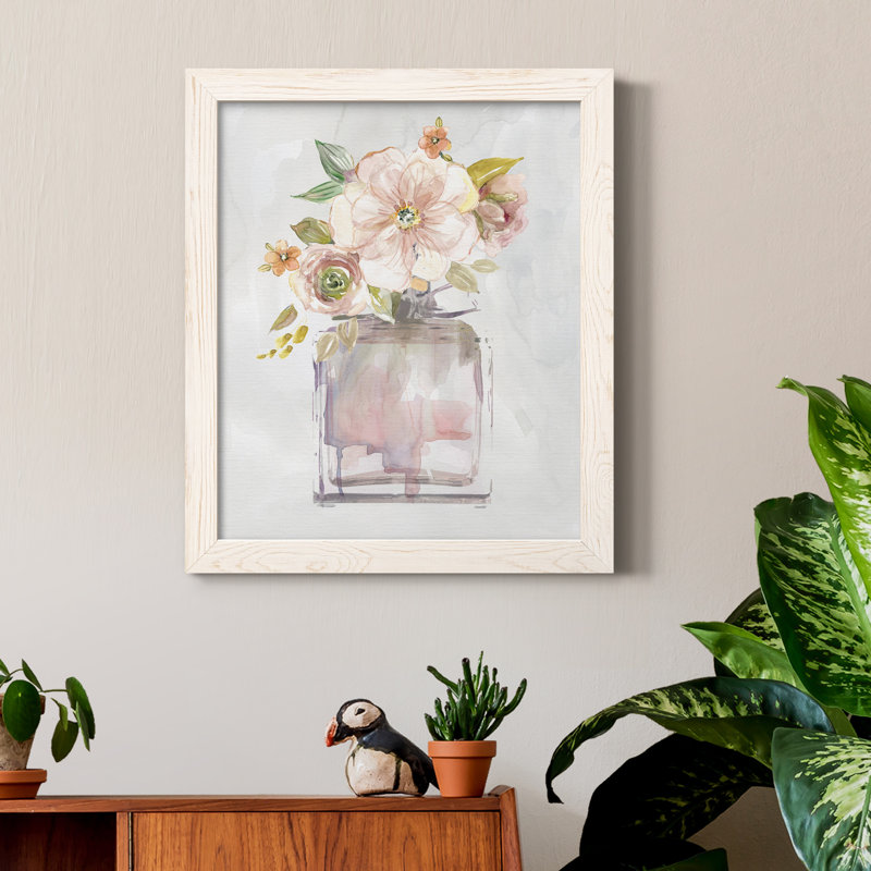 Mini Bouquet I - reproduction d'art sur toile, H 20 po x l 17 po x P 1,5 po, Cadre blanc