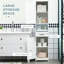 Armoire de rangement mince, armoire de salle de bain haute, tour à linge avec tablette ouverte, tiroir, portes encastrées et tablettes réglables