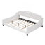 Lit de jour capitonné moderne de luxe, double, beige