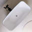 Baignoire de trempage autoportante 59 po en acrylique noir mat