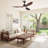  3-Blade Modern Farmhouse Smart LED Ceiling Fan with Dimmable Light in Dark Walnut-638042302-649755465
