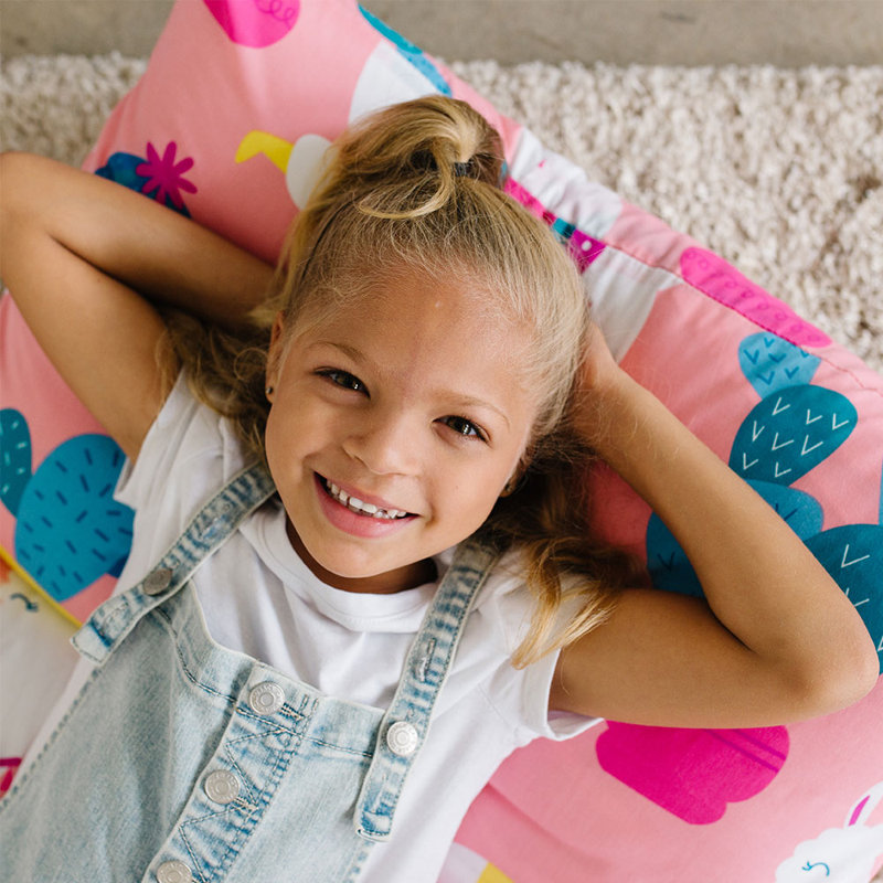 Housse de coussin pour enfant Wildkin , Lamas et cactus rose