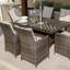 Zayd 6 Seat Rectangular Rattan Dining Set - with Ice Bucket-37851760