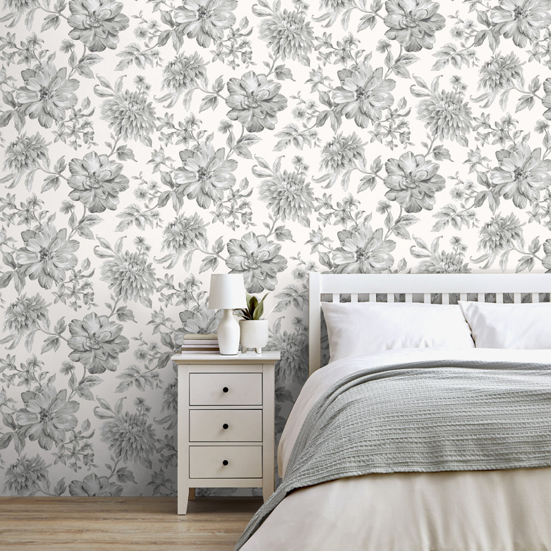 Arcilia 10.5m x 52cm Wallpaper Roll, Grey