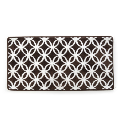 Tapis pour salle de bain en polyester à poils de bonneterie ultra-pelucheux Pizano