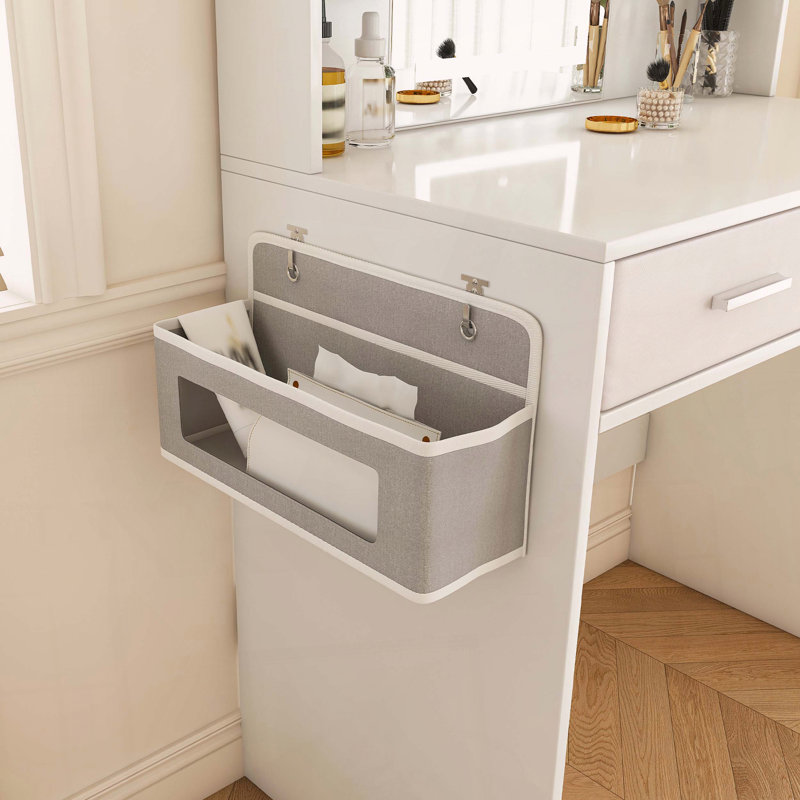 Coiffeuse avec rangement et miroir à DEL