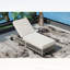 Méridienne d'extérieur avec dossier à 5 positions, structure en rotin et coussin pour la détente au bord de la piscine, du patio et du jardin
