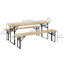 Ensemble de table de pique-nique et de banc portatif Gailmarie, ensemble de table de camping pliant en bois pour les activités extérieures-98366798-98366797