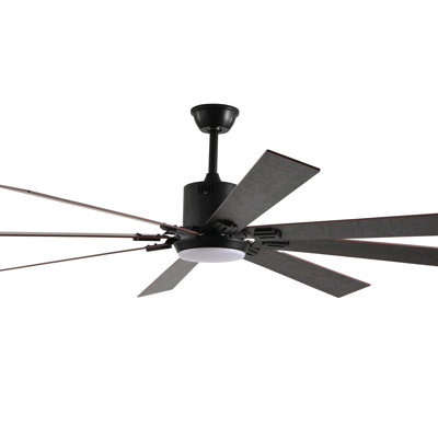 Ventilateur de plafond moderne en bois avec lumière et télécommande, moteur à courant continu réversible à 6 vitesses et ventilateur de plafond