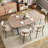 71in Pedestal Dining Set for 6-8-1241396030-1241396001