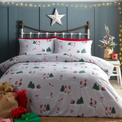 Delbert Polyester Christmas Duvet Cover Set with Pillowcases