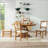 5-Piece Retro Functional Dining Set, 1 Extendable Table with a 16-inch Leaf(Walnut)-2019723932