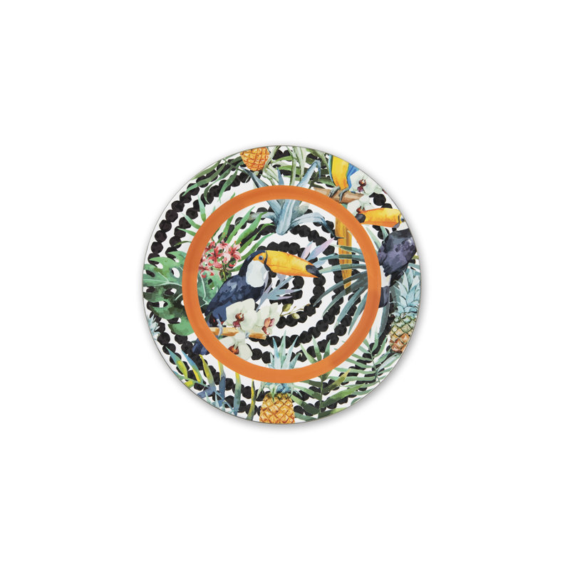 Excelsa set 6 charger plates Tropical Chic plastic 33x1,5x33 cm