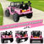 24V Kids Ride On Car 2 places, Jeep électrique rose avec télécommande, 4 roues motrices / 2 roues motrices, suspension, Bluetooth, siège double pour enfants en bas âge-102426088