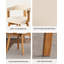 Chaises de salle à manger pivotantes confortables avec accoudoirs, revêtement en chenille beige moelleux, chaise d'appoint moderne Mid-Century-929810007