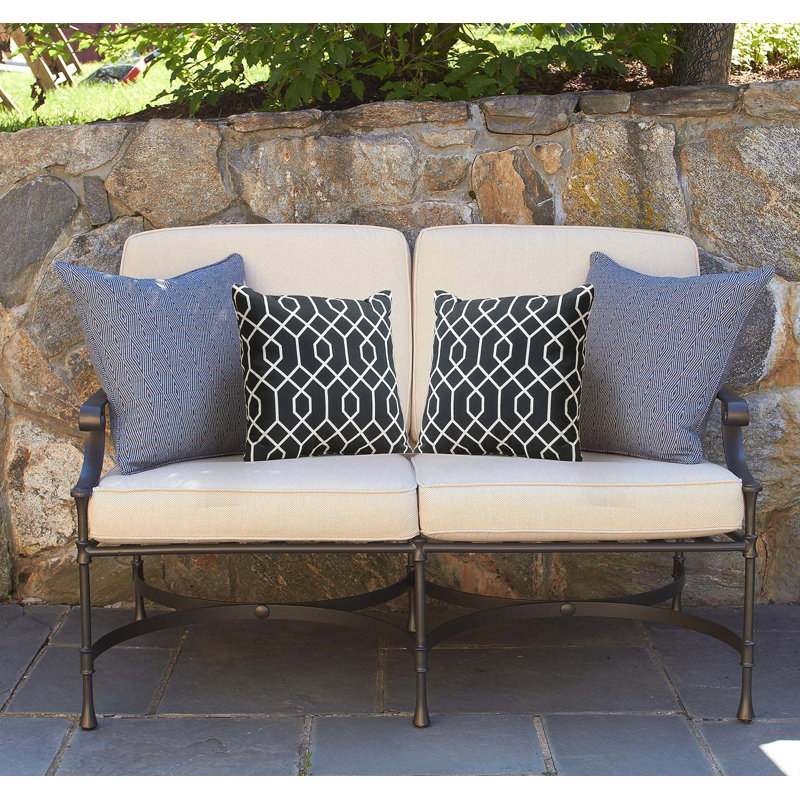  Housse et insert de coussin extérieur d'extérieur, Noir