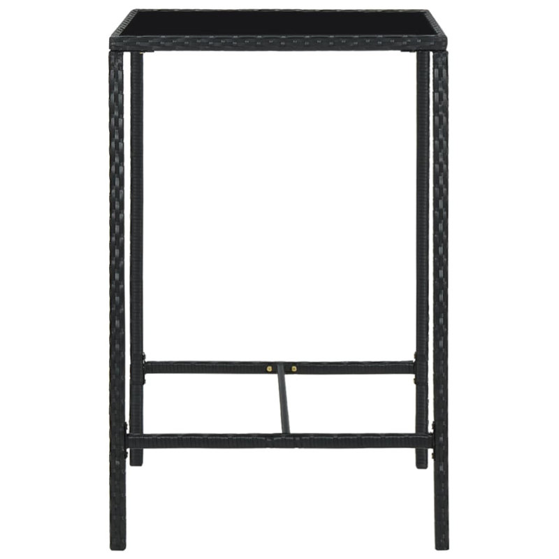 Mamers Bar Table, Black, 27.6" L x 27.6" W x 39.4" H